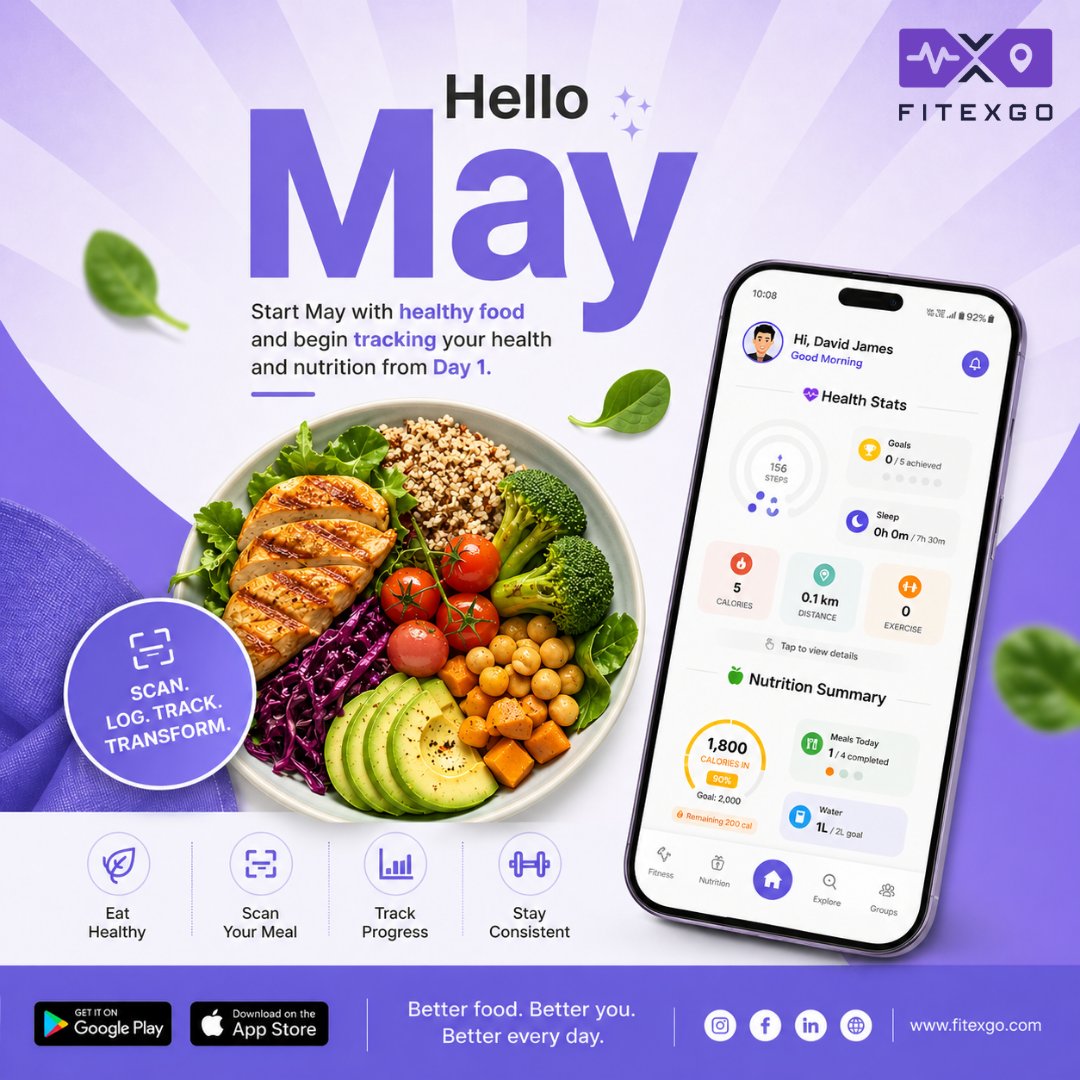 FitExGo's tweet image. New Month. New Discipline.

This May, don’t just plan it - track it.
From your first meal to your daily progress… everything counts.

Start Day 1 with purpose.
Stay consistent. See the change.

Download FitExGo Now!

#HelloMay #FitnessJourney #HealthyHabits #LevelUp #FitExGo