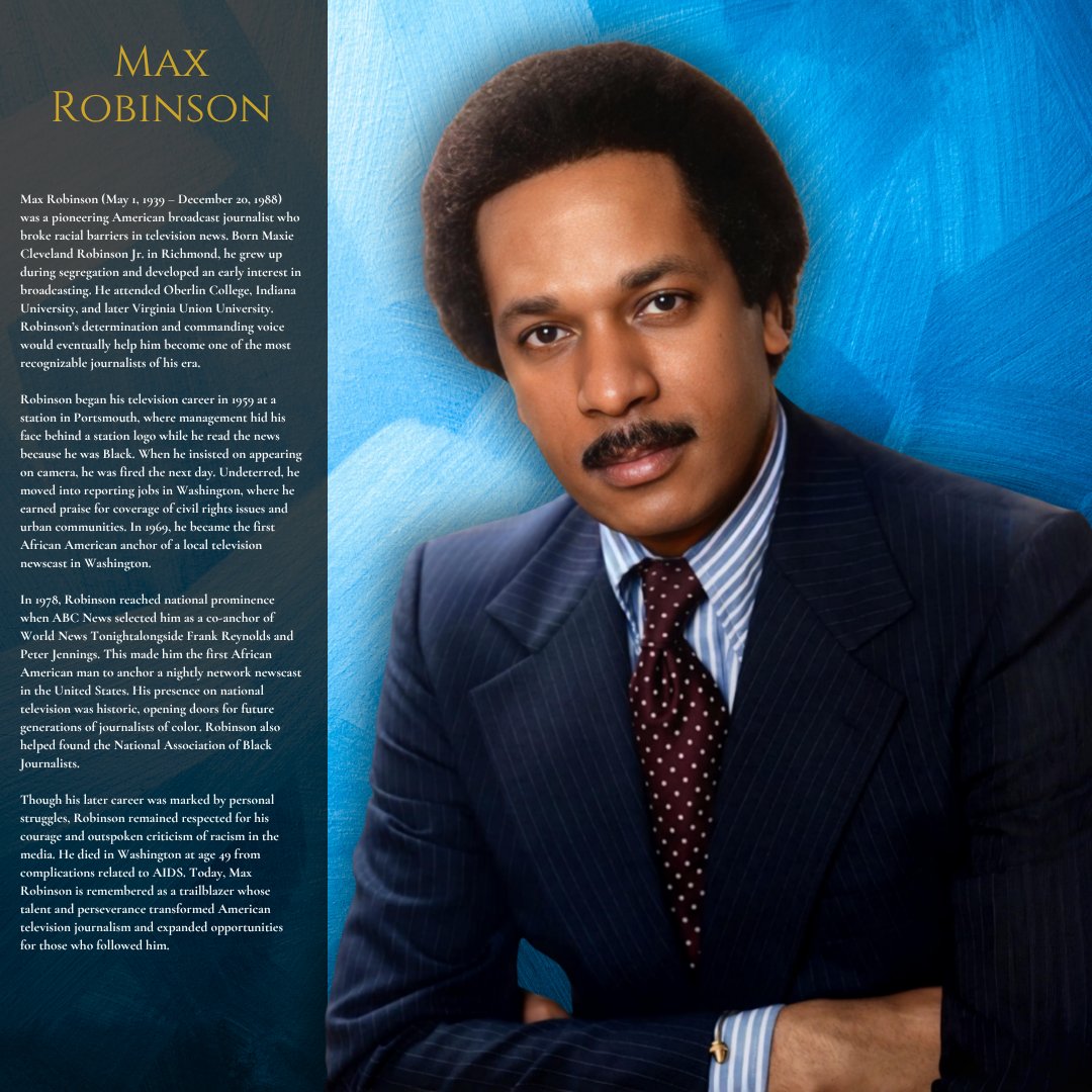 Remembering Max Robinson.  
wikiwand.com/en/Max_Robinson