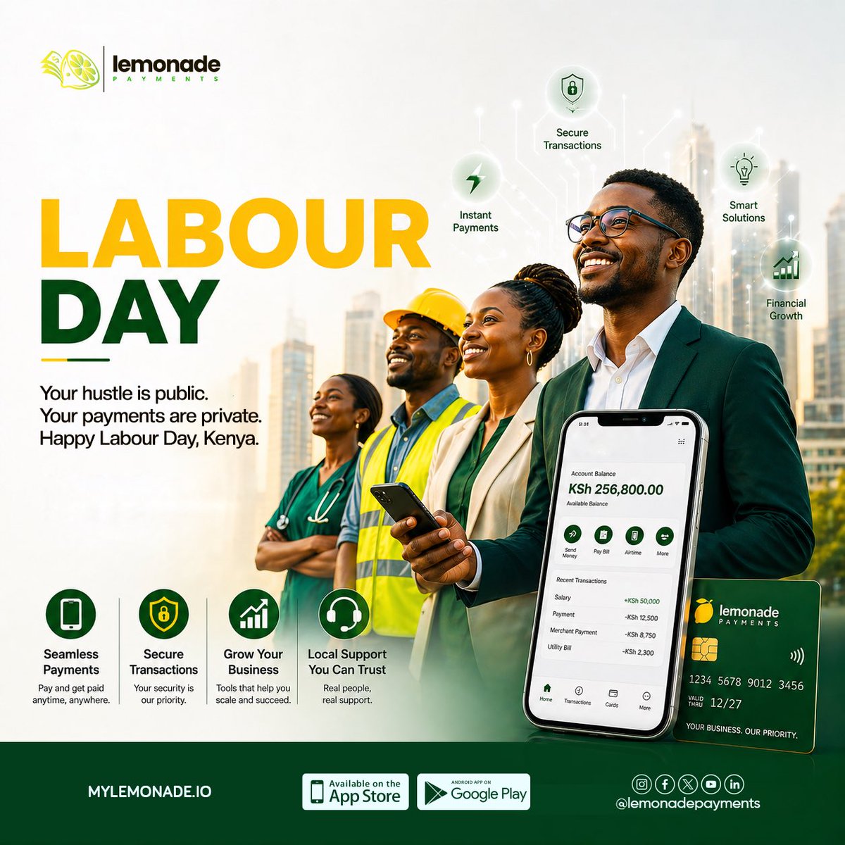 lemonadepayment's tweet image. Work, Hustle and build, But not everyone needs to know your Pay. Keep it private with Lemonade Payments @lemonadepayment @lemonadepayment_uganda 
HAPPY LABOUR DAY✅✅
#labourday #kenya #uganda #eastafrica #privatepayments