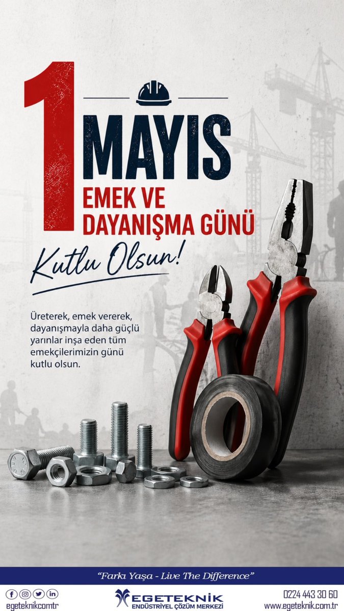 Üreterek, emek vererek, dayanışmayla daha güçlü yarınlar inşa eden tüm emekçilerimizin günü kutlu olsun.

#egeteknik #egeteknikcomtr #farkıyaşa #livethedifference #egetools #egexproof #egeprochem #egeprosafe #1mayıs #emekvedayanışmagunu #işçibayramı