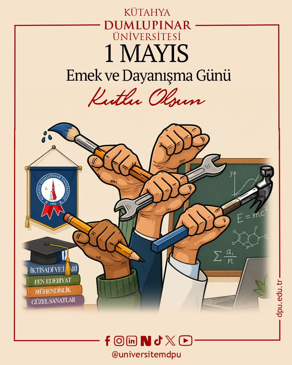 kamerdpu's tweet photo. Değer üreten, emeğiyle toplumsal gelişime katkı sunan tüm çalışanların 1 Mayıs Emek ve Dayanışma Günü’nü kutluyoruz. @uni https://t.co/FBuSxxh8sW