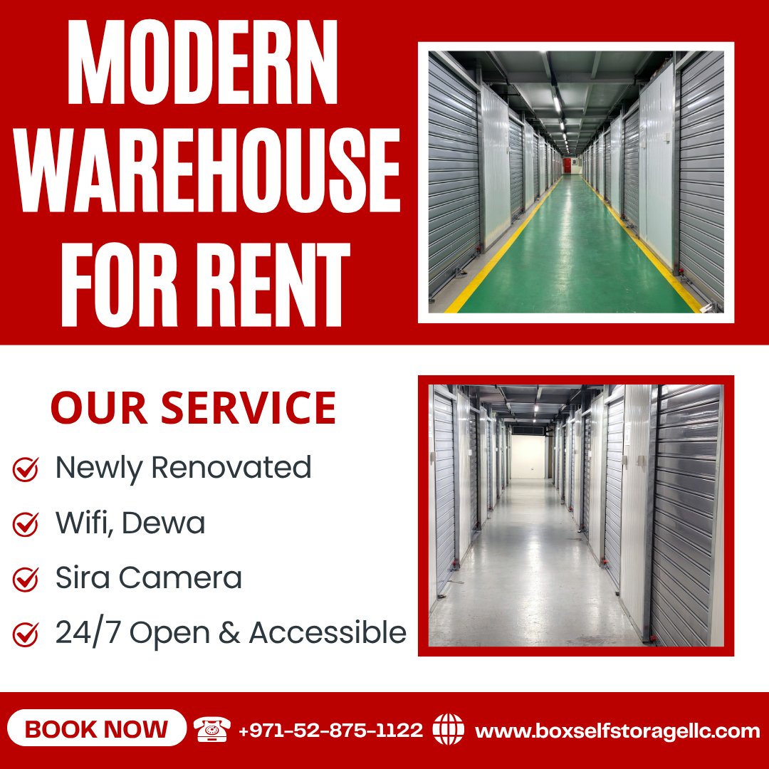 DubaiSelfStore's tweet image. Premium Storage Solutions in Dubai!  Looking for secure, climate-controlled storage with 24/7 access? We offer spacious warehouses near Dragon Mall, Warsan First, with free WiFi &amp;amp; top-notch security!📞Call:+971528751122   #DubaiStorage #Storage #SecureStorageDubai
