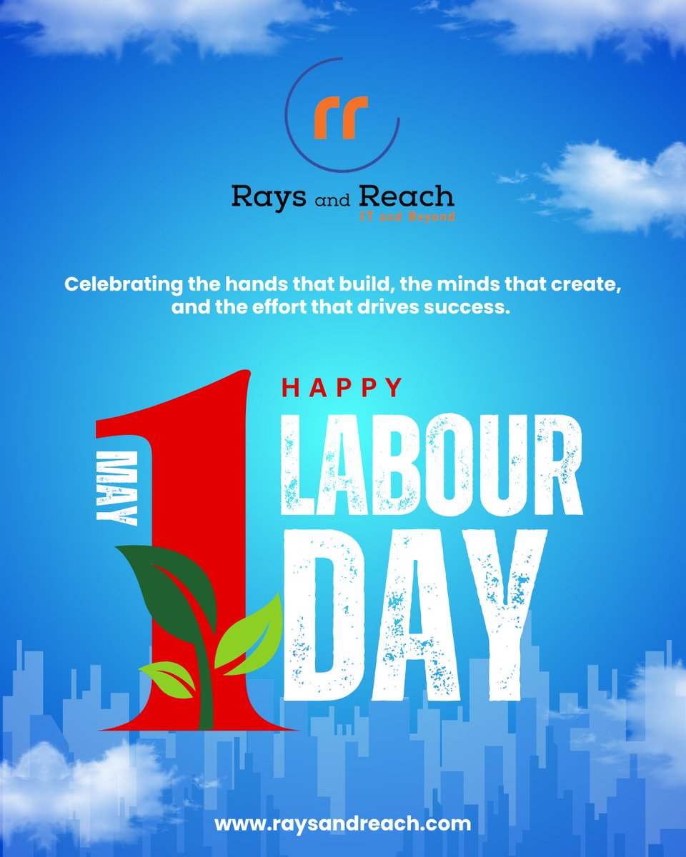 Rays_and_Reach's tweet image. Every role matters, every effort counts. This 1st May, on Labour Day, we appreciate the people who drive progress every day. – Team Rays and Reach

#TeamAppreciation #EmployeeRecognition #CompanyCulture #GrowthMindset #RaysAndReach