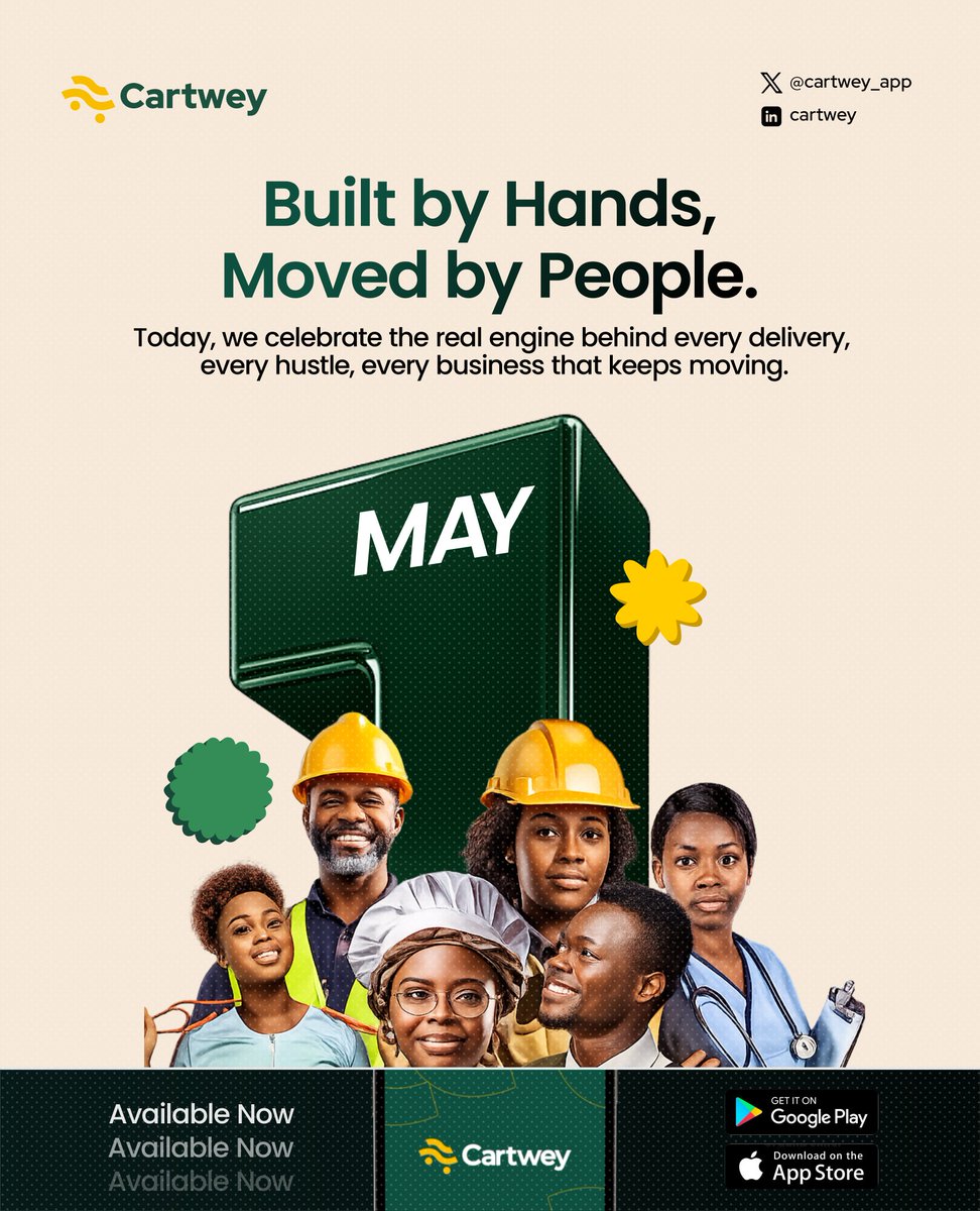 Happy Workers’ Day 🇳🇬✨

To every hustler, every vendor, every rider, every 9–5 warrior, and every dream chaser building something from scratch, we see you. We celebrate you.

Today, we celebrate your grind and we’re here to make it easier for you to sell, deliver, and grow