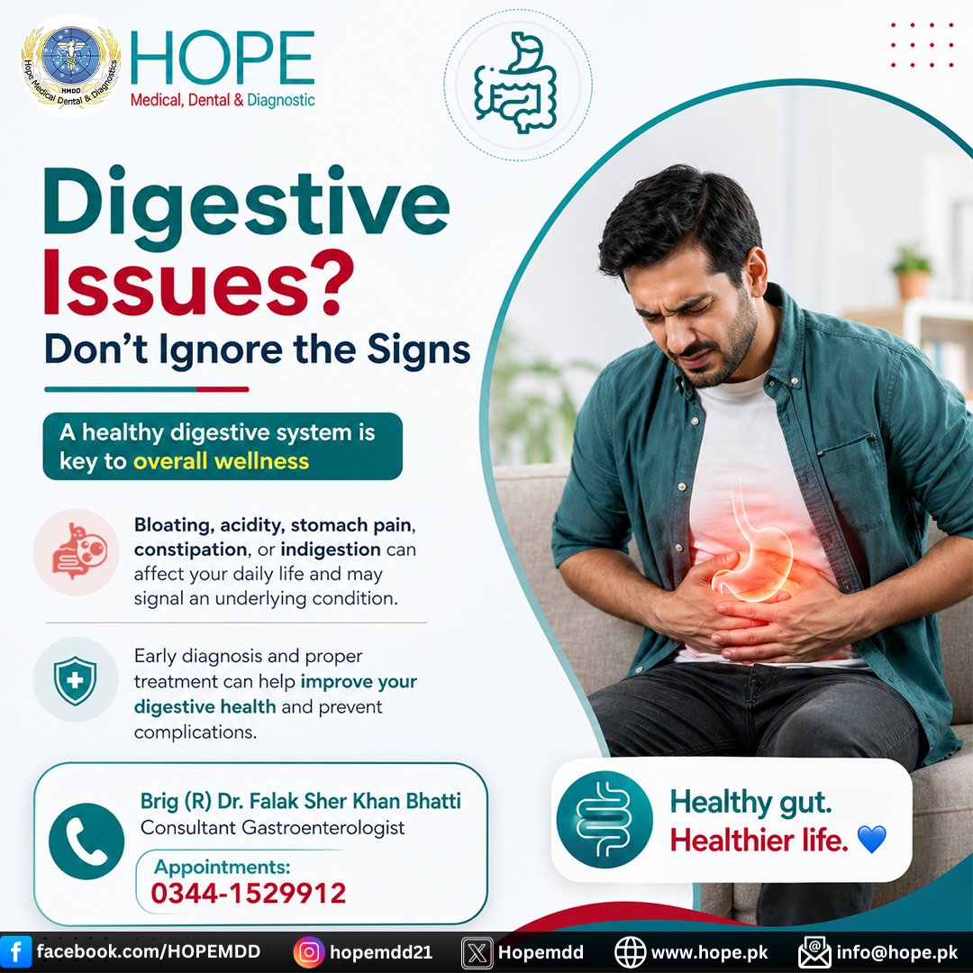Hopemdd's tweet image. Feeling bloated, acidic, or having stomach pain regularly?
Don’t ignore the signs !

👨‍⚕️ Dr. Falak Sher Khan Bhatti
📞 0344-1529912
📍 Hope Medical, Dental &amp;amp; Diagnostic

#GutHealth #DigestiveHealth #Acidity #Bloating #StomachPain #HopeMDD