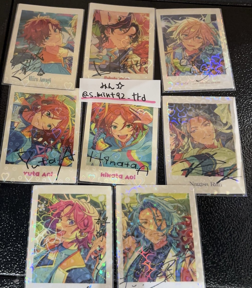 s_mint92_trd's tweet photo. 交換【あんスタ / 10周年 / ぱしゃっつ】

譲
一彩.北斗.英智.ゆうた.ひなた.凪砂.こはく.HiMERU
晃牙.アドニス.斑.友也.光.創.なずな
レオ.嵐.宙.夏目.つむぎ.ライカ.ユメ.エス.カンナ

求
日和.ジュン>宗.みか.燐音.ニキ　or  2:1で特典チトセ

郵送での交換。リトリン必読。 https://t.co/Un9bKQWAXd