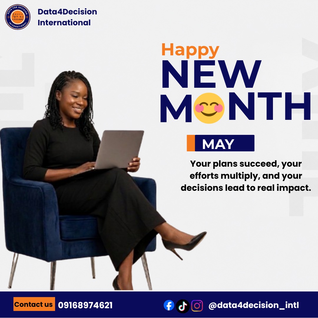 Data4_Decision's tweet photo. New Month
New Momentum

MAY is a fresh opportunity to turn clarity into action, data into direction, and plans into measurable impact. 

#NewMonth 
#HelloMay 
#MayGoals #DataDriven #DataForDecision https://t.co/PIhJKRJIUF