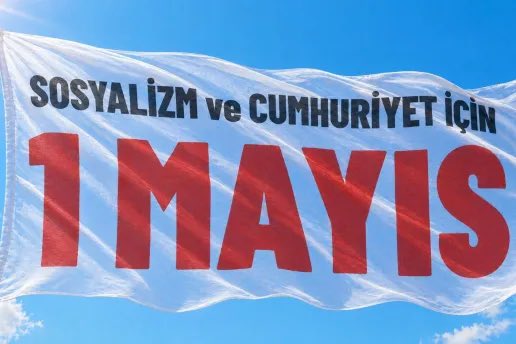 Paranın padişahlığını, karanlığını yobazın ve yabancının roketini yenecek işçi sınıfına selam!