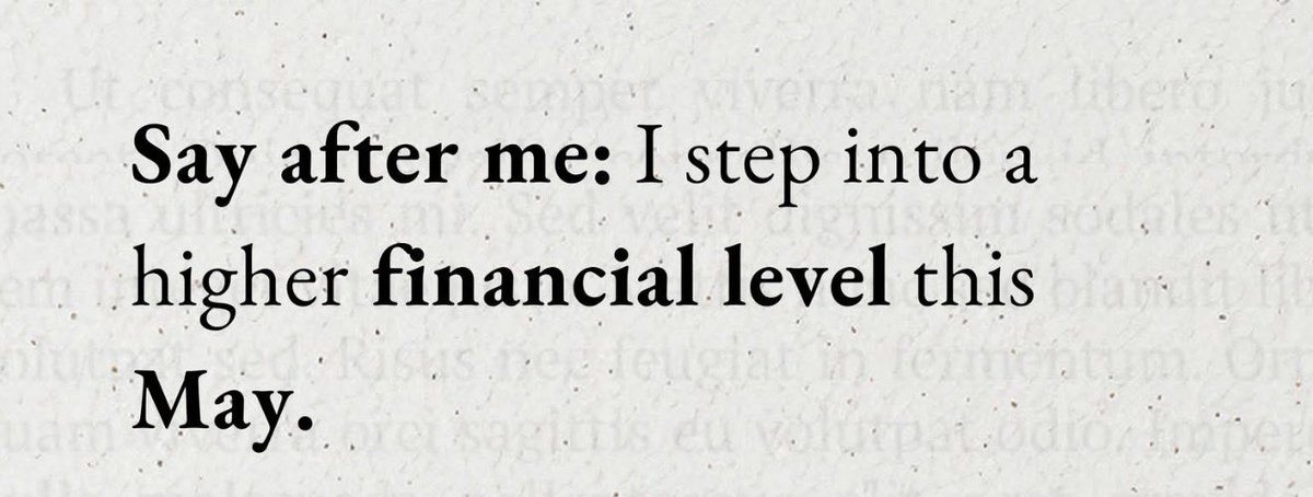 HottieBabeGem's tweet photo. Say it with intention. Not just words, but belief backed by action.

“I step into a higher financial level this May.”

This isn’t about luck or wishing, it’s about decisions.
Better habits. Smarter moves. Stronger discipline.

You don’t level up financially by chance.
You do it by learning new skills, increasing your income, controlling your expenses, and making your money work for you.

This month, choose growth over comfort.
Choose saving over unnecessary spending.
Choose investing over waiting.
Choose consistency over excuses.

Every small step you take compounds.
Every smart decision builds momentum.

Don’t just repeat the affirmation, become the person who lives it.

New level. New mindset. New results. 

Happy New Month Fam. 💜