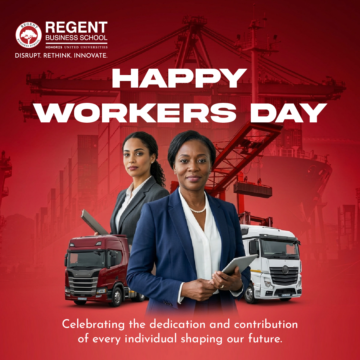 REGENT_BSchool's tweet image. Happy Workers’ Day. Celebrating the dedication and contribution of every individual shaping our future.

#SurroundYourselfWithSuccess #RegentBusinessSchool #WorkersDay