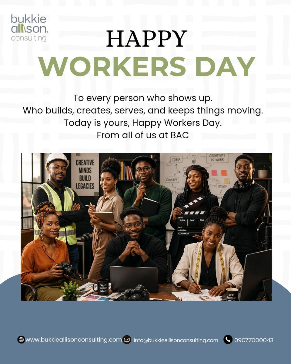 bac_hub's tweet image. Every morning you show up.
You build things. You serve people. You carry responsibility that others do not always see. 
Today is a reminder that your work matters. 
Happy Workers Day from everyone at BAC.
Drop a comment, tag the one whose work inspires you.
#workersday #viral
