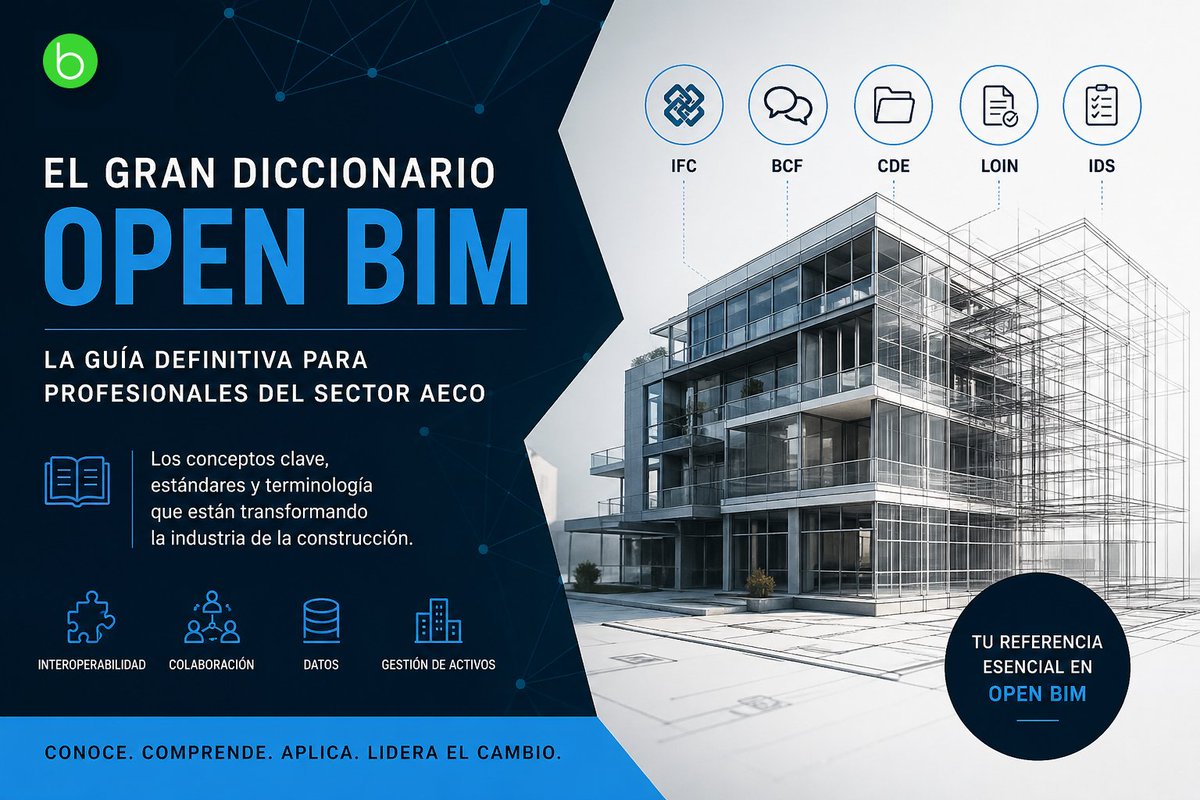 buticSchool's tweet photo. 🚀 En Open BIM, dominar el lenguaje es dominar el futuro.
IFC, BCF, CDE, LOIN, IDS… en AECO son habituales, pero entenderlos a fondo marca la diferencia.
📘 Gran Diccionario Open BIM de butic: guía clara y práctica 🖱 https://t.co/tJz3PEIKlh
#OpenBIM #BIM #AECO #IFC #BCF https://t.co/adBxFvCDjN
