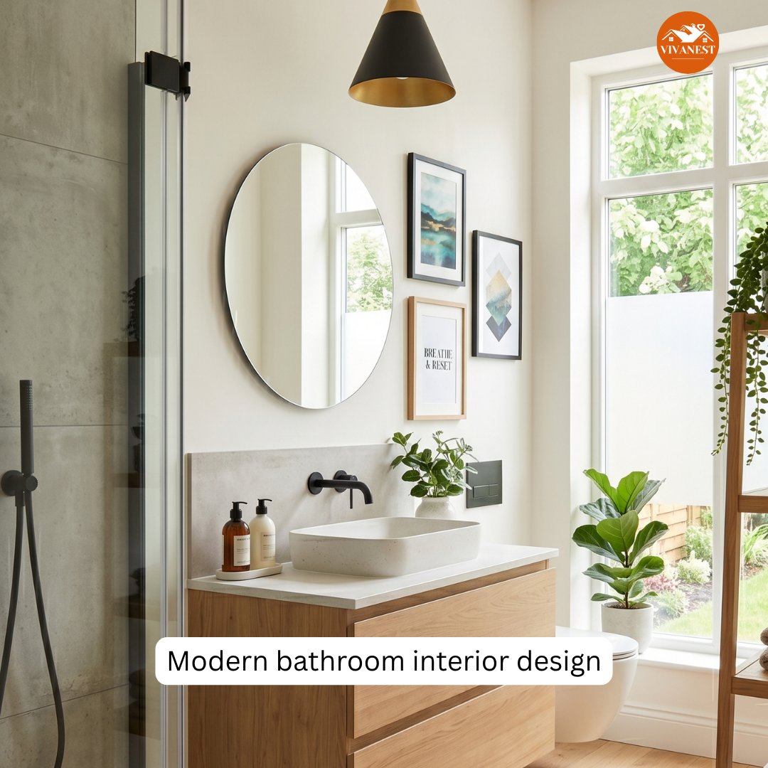vivanest_home's tweet image. Transform your morning routine into a spa-like retreat. ✨ There’s something about the mix of warm wood tones and sleek matte black accents that creates the perfect balance of cozy and contemporary.🛁🌿

#ModernBathroom #ScandiBohoStyle #HomeDecorIdeas #MinimalistHome