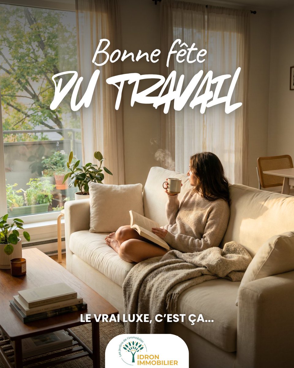 IdronImmobilier's tweet image. Un endroit où l’on ralentit, 
où l’on respire, 
où l’on se sent bien. 
 
Et si c’était chez vous ? 
 
Bonne fête du travail 🌿 
 
#immobilier #IdronImmobilier #fetedutravail
