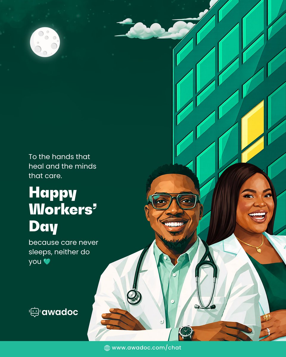AskAwaDoc's tweet photo. Behind every patient saved, is a healthcare worker who didn't give up.

We see you. We honour you. We appreciate you. 

Happy Workers' Day 💚 https://t.co/YFQBMmUdFL