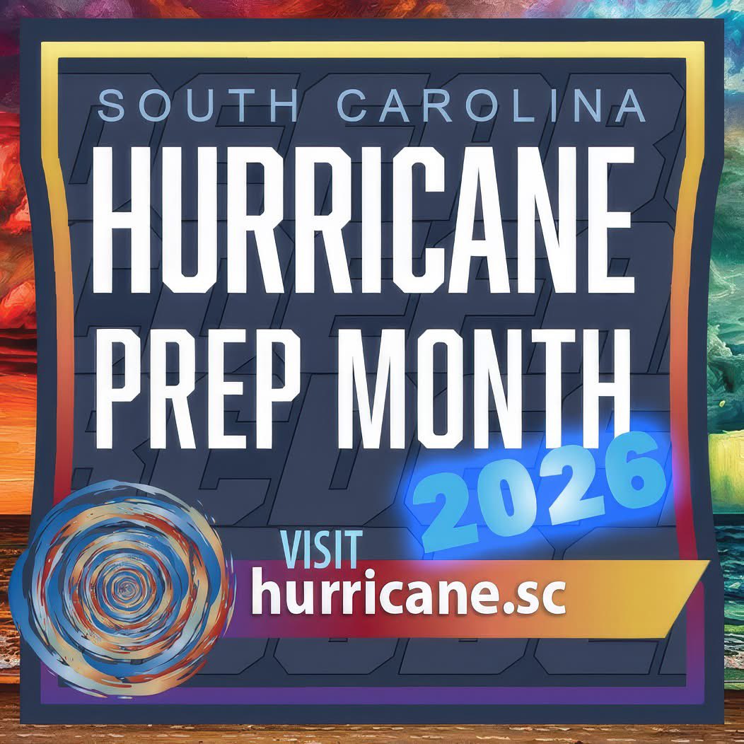 May is South Carolina Hurricane Preparedness Month.
Hurricanes bring more than just wind. In addition to high winds, they can also cause storm surge, heavy rain and flooding, rip currents, and tornadoes.
Get more preparedness tips at: hurricane.sc
#Hurricaneprepmonth