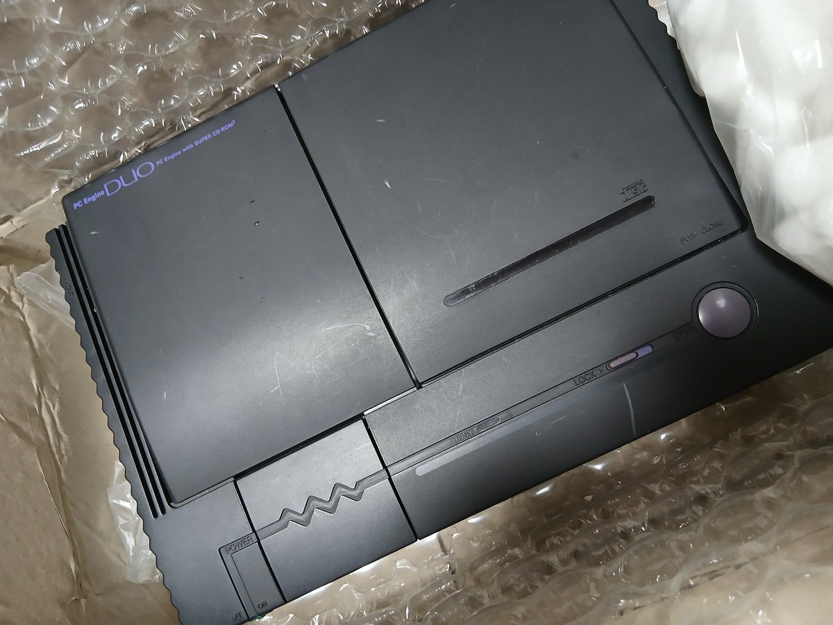 tenmaru8812's tweet image. PC エンジンduo 
音が出なくなってしまった&amp;amp;斜めに傾けないとソフト起動しなかったんですが、スマートマートさんに依頼して修理してもらいました♪

当時の速水奨ボイスが聞けて最高過ぎる!!🥹
時間は少しかかったけど、修理してもらって大感謝です！

#スマートマート
#PC エンジン