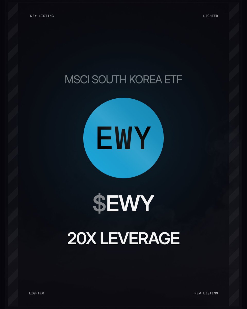 New RWA Perp Listing!   You can now trade $EWY at 20x leverage.  

Open Interest Cap is initially set to $10MM.