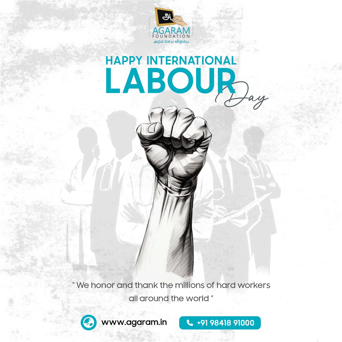 agaramvision's tweet image. Happy International Labour Day

"We honor and thank the millions of hard workers all around the world "

#agaramfoundation #agaram #EducationForAll #changealife