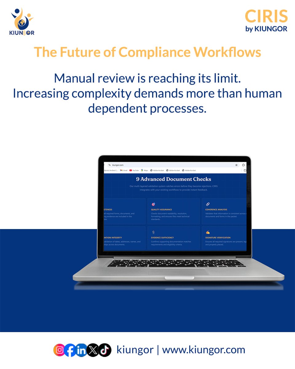 kiungorOrg's tweet photo. Compliance workflows are evolving from manual processes to structured validation systems.
As complexity and volume increase, organizations need more than review.
CIRIS is built to support this shift toward automated, reliable compliance workflows.
https://t.co/xrlOxw3y0S
#B2B https://t.co/1yw6pbJ6bW