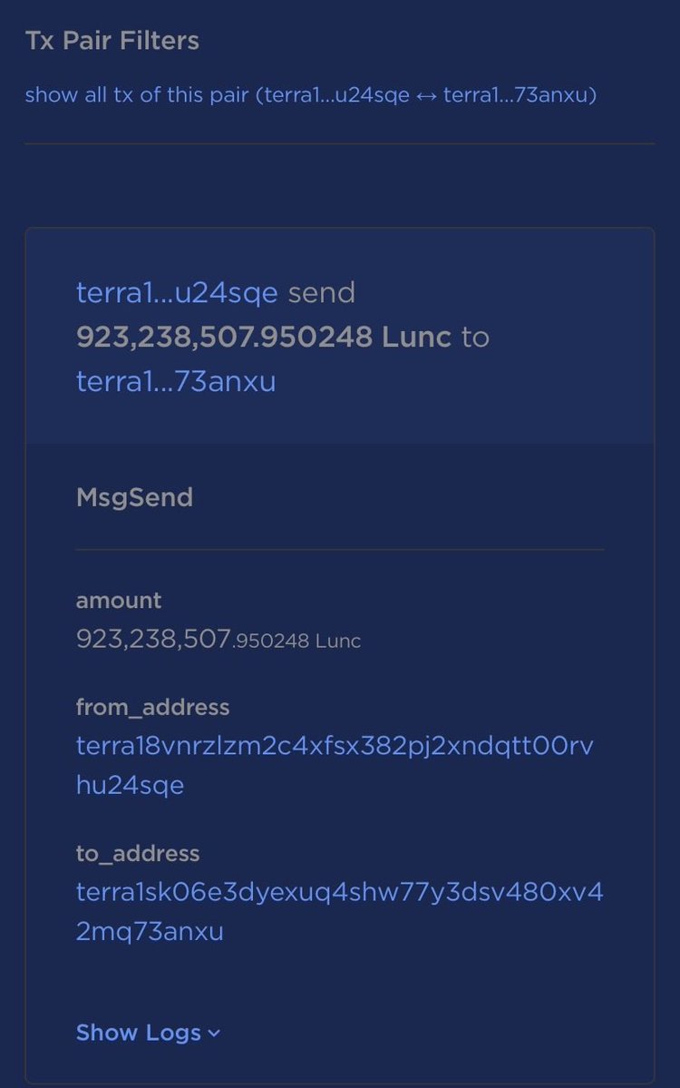 MrDiamondhandz1's tweet image. Binance has just burned 923,238,507 $LUNC for its monthly burn! 🔥 

At current prices that is $69,649.44 USD gone forever from the supply. 

#Binance has burned the supply of Terra Luna Classic every month since 2022 and continues to support #LUNC. 

Thank you @cz_binance! 💎🤲🏻