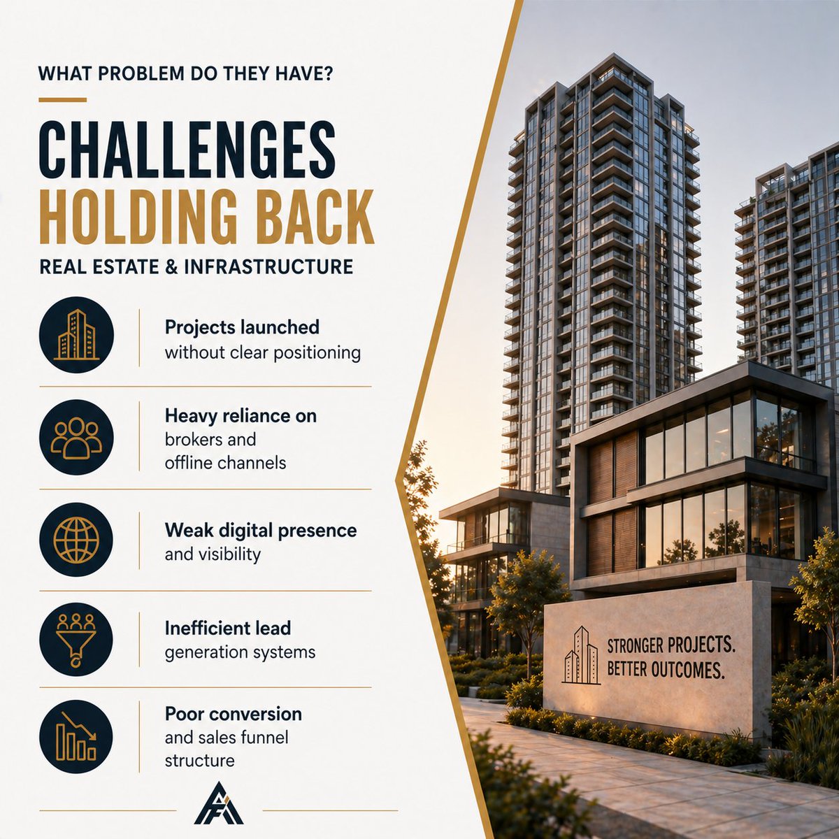 adityaforesight's tweet image. 8. Real Estate &amp;amp; Infrastructure
•Real estate developers &amp;amp; builders 
•Project marketing teams 
•Emerging real estate brands 

#BusinessStrategy #GrowthStrategy #Entrepreneurship #Consulting #Leadership #AdityaForesightAdvisory #AdityaSameerMane
