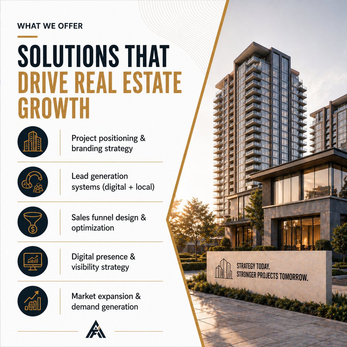 adityaforesight's tweet image. 8. Real Estate &amp;amp; Infrastructure
•Real estate developers &amp;amp; builders 
•Project marketing teams 
•Emerging real estate brands 

#BusinessStrategy #GrowthStrategy #Entrepreneurship #Consulting #Leadership #AdityaForesightAdvisory #AdityaSameerMane