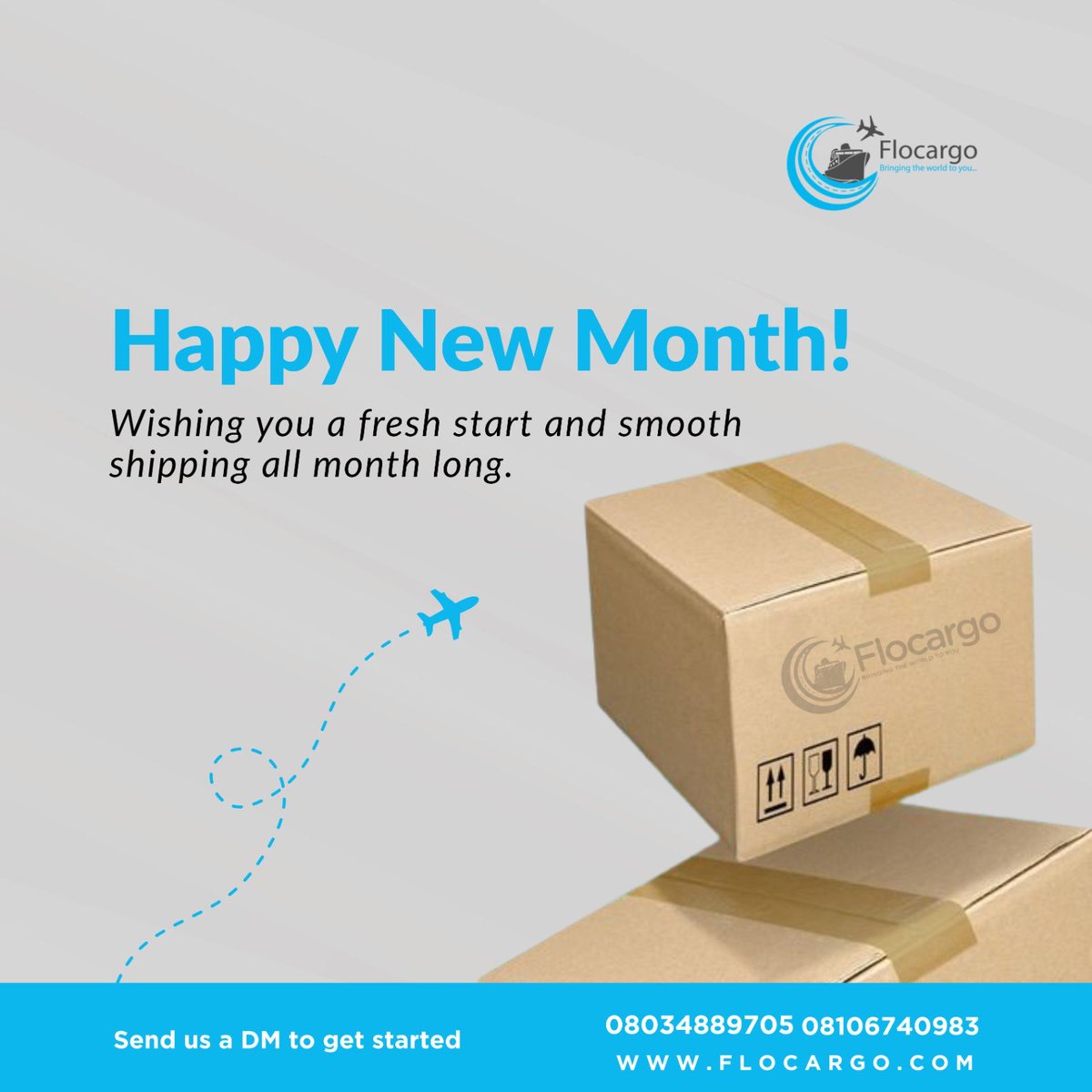 FloCargo's tweet photo. Happy New Month ✨
Fresh start, smooth shipping with Flocargo. 📦✈️

#HappyNewMonth #Flocargo #Logistics #NaijaBusiness https://t.co/Fwclxfl4Pv
