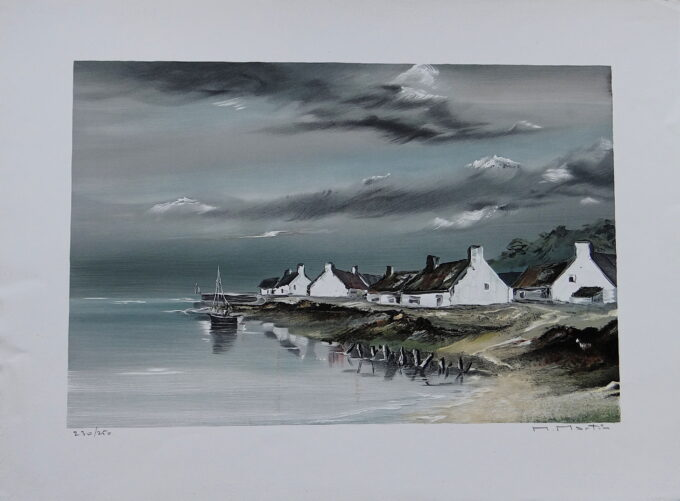 marieartcollec1's tweet image. Signed Michel Martin Lithograph – Stormy Breton Houses with Returning Sailboat, Rocky Brittany Coast, France – Limited Edition 230/250 #stormyWeather #originalLithograph #SignedLithograph 
booksartpassio.com/en/product/sig…