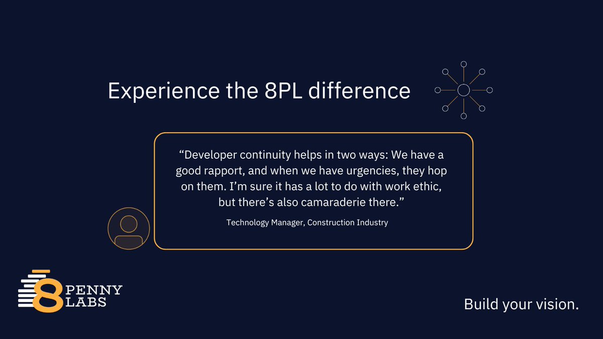 8PennyLabs's tweet image. At 8 Penny Labs, we provide the resources and continuity to help you build your business right the first time.

#8PL #BuildYourVision #TechSolutions #DigitalTransformation