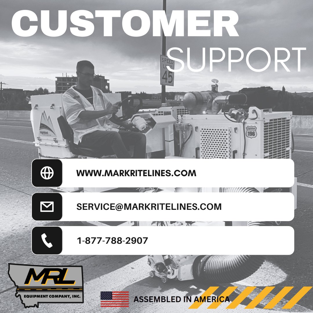 MRLequipment's tweet photo. MRL Customer Support is built on responsiveness, accountability, and follow-through. When challenges arise, our team is ready to act and deliver solutions that keep your operation on track. Your success remains our priority.
#mrl #bystripersforstripers #lineremoval #roadstriping https://t.co/nuprowIiLA