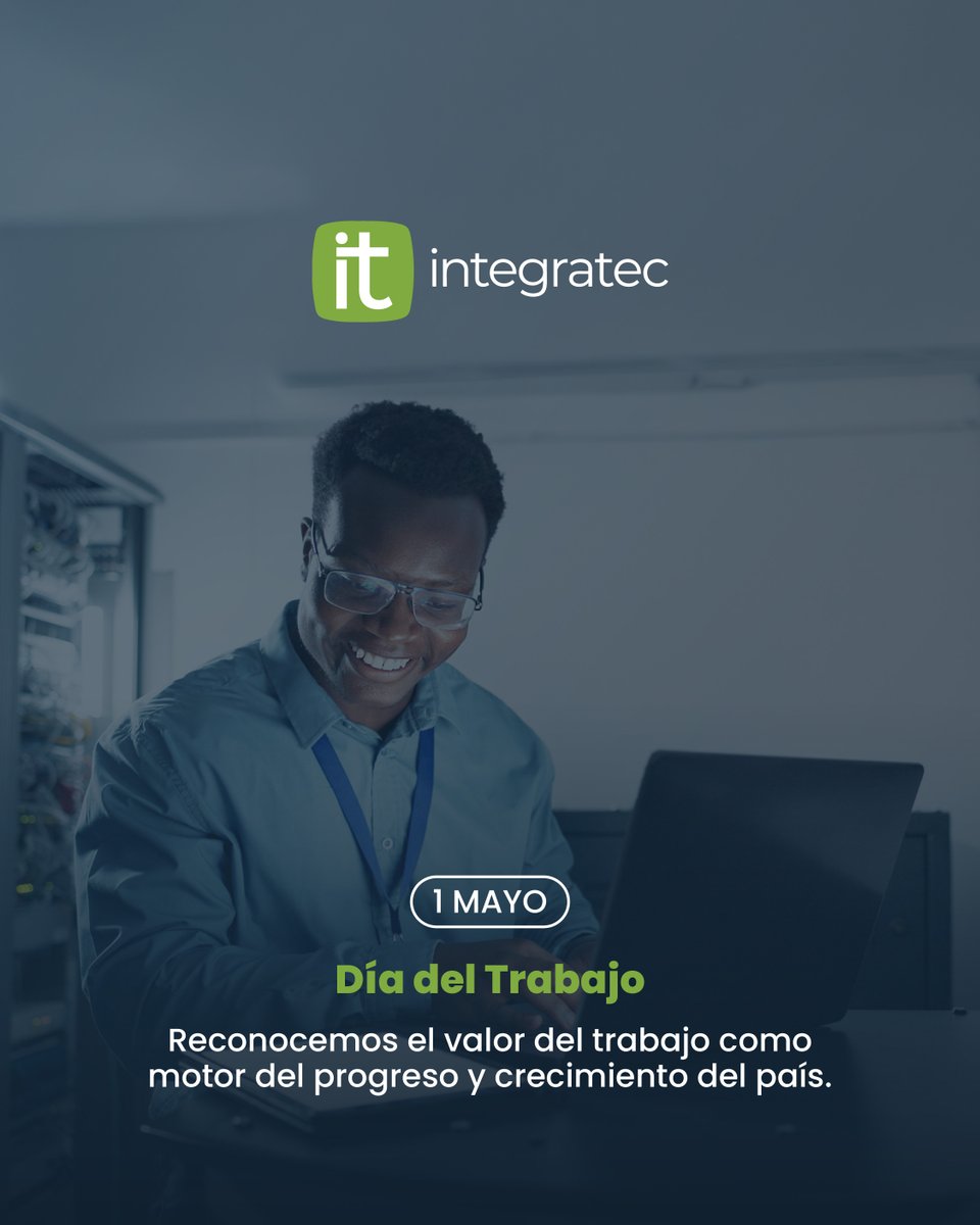 integrateccorp's tweet photo. Hoy celebramos el Día del Trabajo 👩🏽‍💻💪🏼

El talento y el compromiso son clave para el crecimiento y la innovación.

#DiaDelTrabajo #integratec #Talento #Crecimiento https://t.co/UUh8uj4tO3
