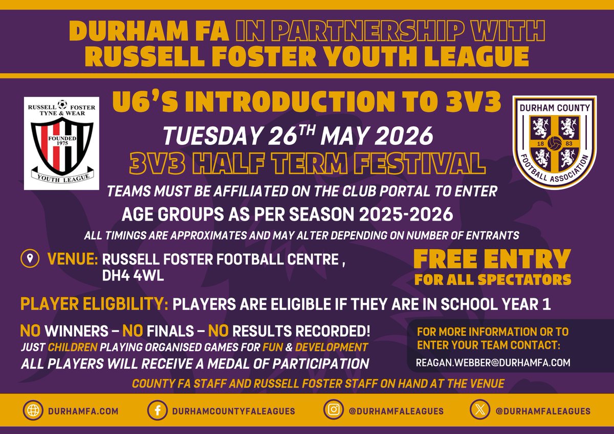 𝗗𝘂𝗿𝗵𝗮𝗺 𝗖𝗼𝘂𝗻𝘁𝘆 𝗙𝗔 ⚽️ tweet media