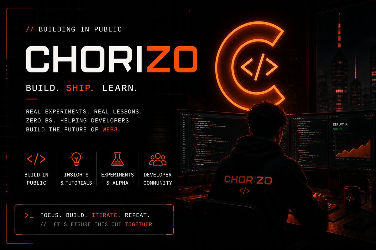 Marcos361468072's tweet photo. I’m Chorizo.
I build in crypto.
Most devs overcomplicate Web3.
I’m here to simplify it.
Here’s exactly what I’ll be sharing ↓ https://t.co/ijd8dbJf2B