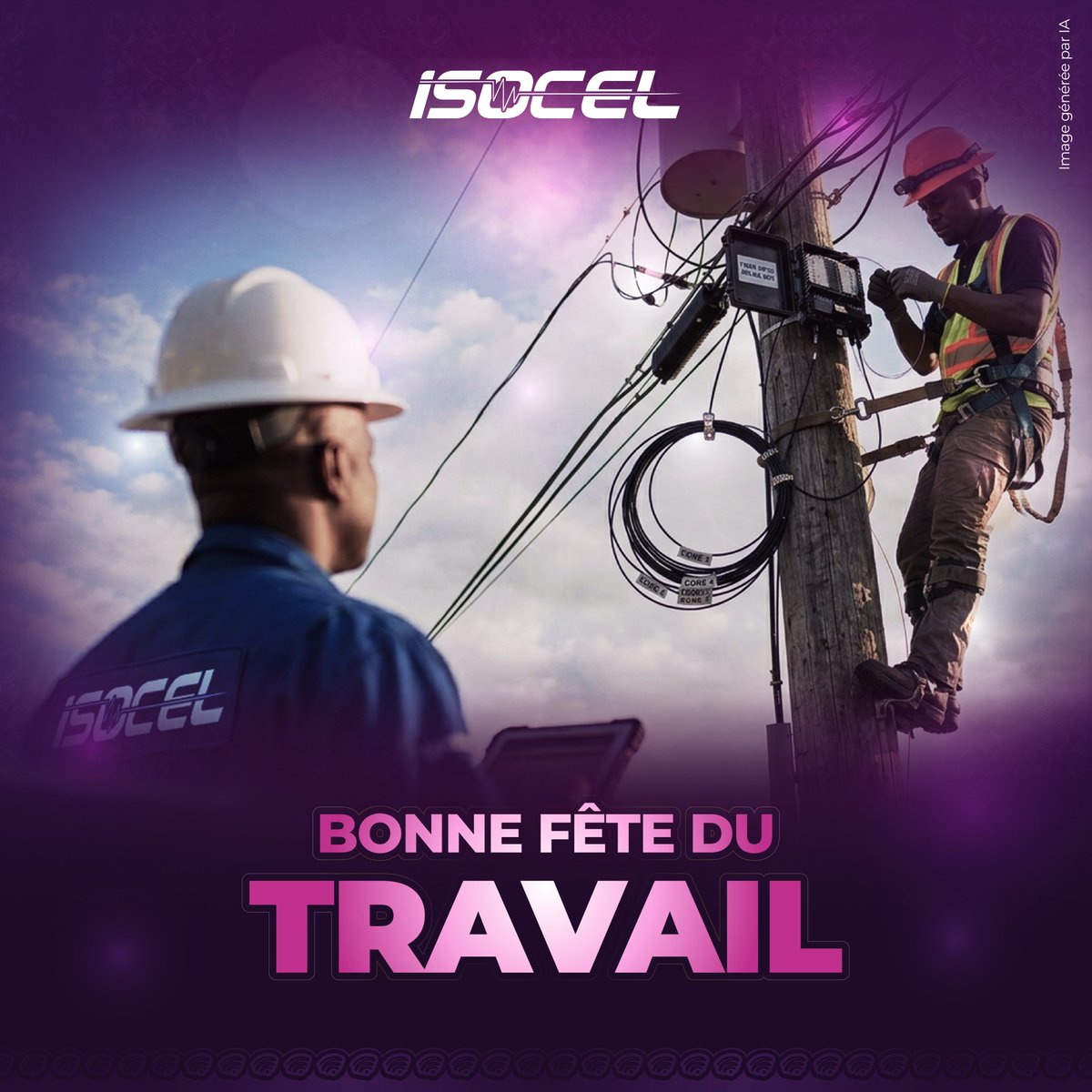 isoceltelecom's tweet photo. En ce #1erMai, nous célébrons une seule chose : l’efficacité d’une équipe unie et engagée, où chaque challenge fait avancer l’ensemble, un écosystème mobilisé chaque jour vers un même but : votre satisfaction.
Bonne #FêteDuTravail à tous.
#ISOCEL #ToujoursAvecVous #BeninNumerique https://t.co/DzvKaEqOpg