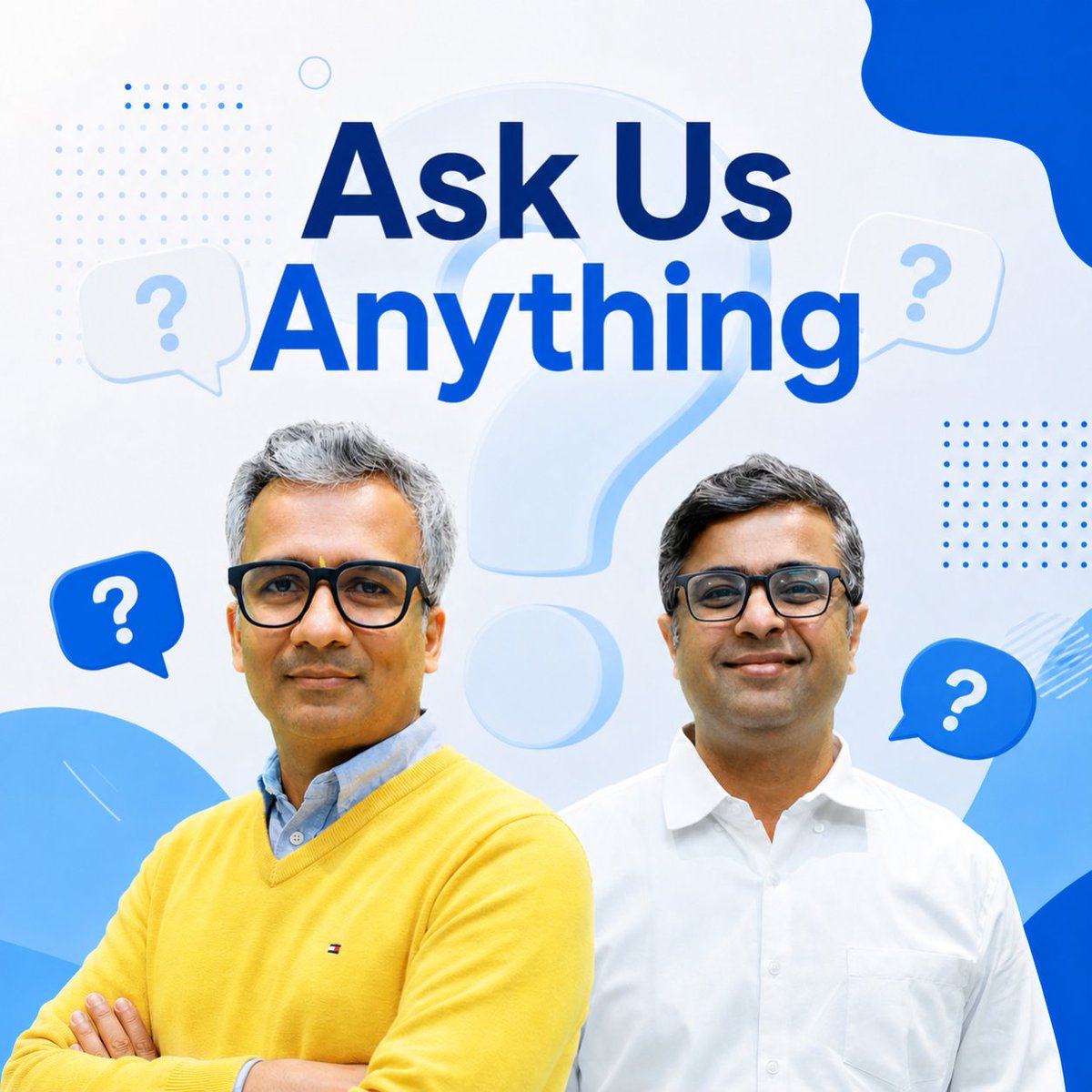 investyadnya's tweet image. Ask Us Anything here - shop.investyadnya.in/pages/qna-page

We will try to answer some interesting questions on the LIVE SATSANG today. All other questions, our team will personally reach out to you on call to help answer your questions...

#ama #ask #financialplanning