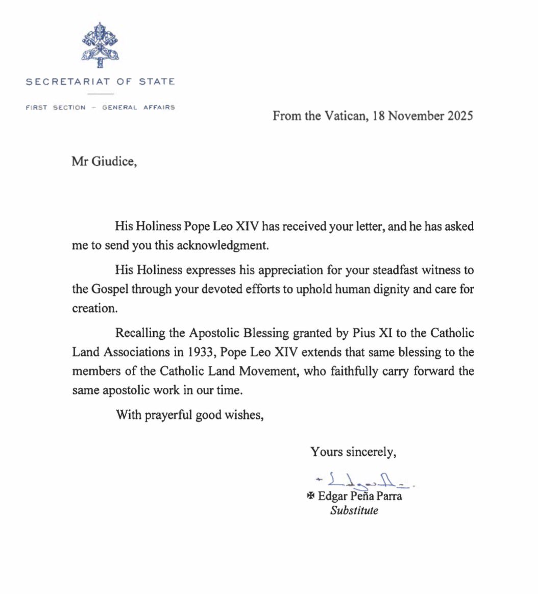 Catholic Land Movement tweet media
