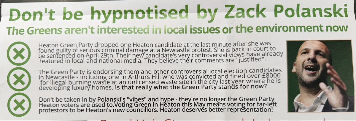 johnsfulton11's tweet photo. @Councillorsuzie This is the Green Party in Newcastle! https://t.co/nVtQeMky6Y