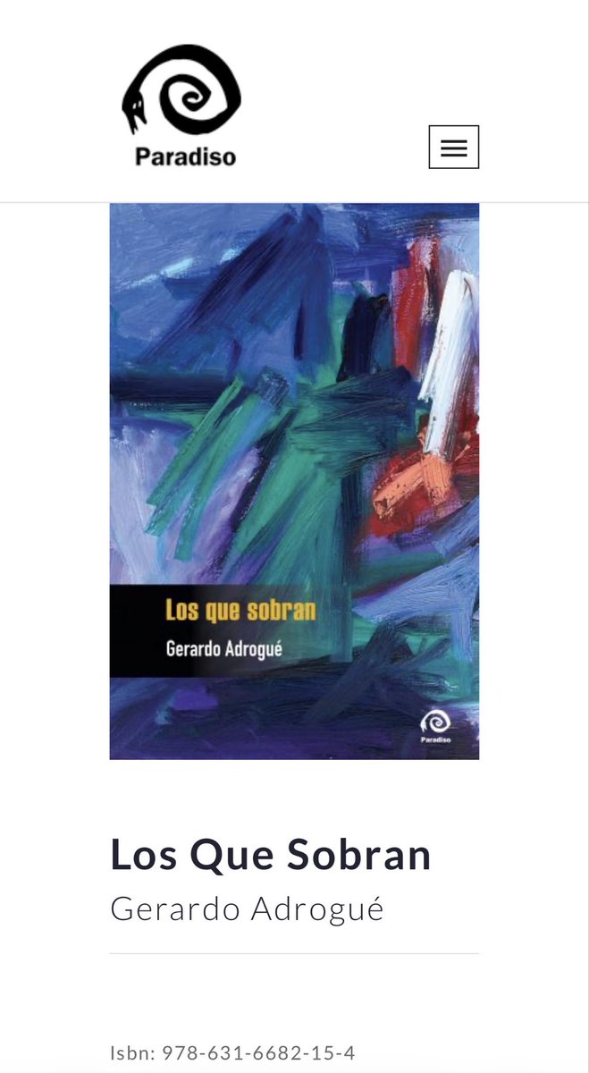 gadrogue's tweet photo. Así comienza Los que sobran, Paradiso Ediciones 2026. https://t.co/SjlBuuJMOT
