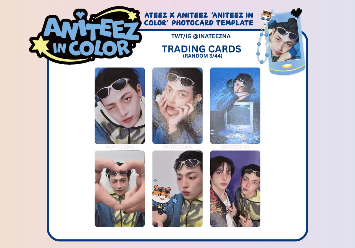 ATEEZ X ANITEEZ IN COLOR POPUP STORE 🎨Photocard PC Template