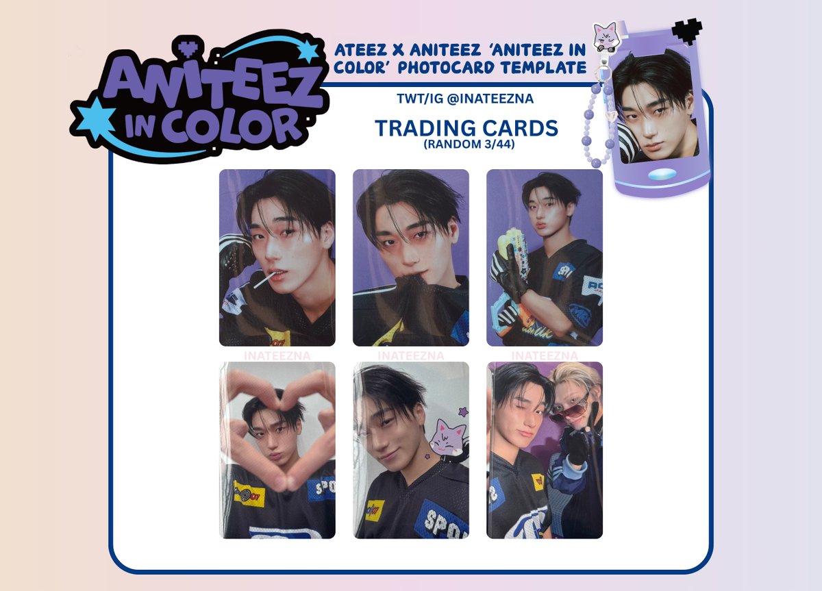 ATEEZ X ANITEEZ IN COLOR POPUP STORE 🎨Photocard PC Template