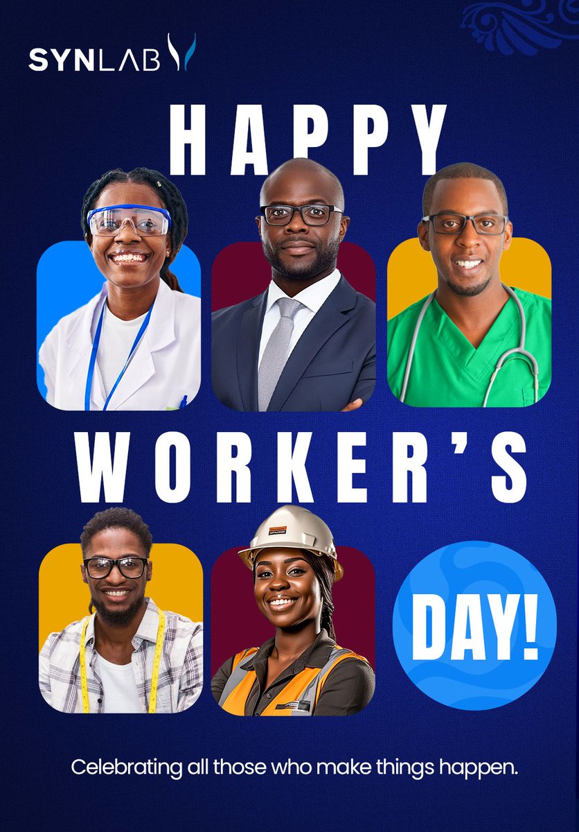 SynlabNG's tweet photo. Behind every great achievement is a worker who made it happen. 🛠️💼✨
Today, we celebrate YOU, the ones who make things happen. The ones who show up every day and keep the world moving.
Happy Worker's Day! from all of us at SYNLAB.
#WorkersDay #HappyWorkersDay #SYNLAB #May1st https://t.co/Y4Cta4shNz