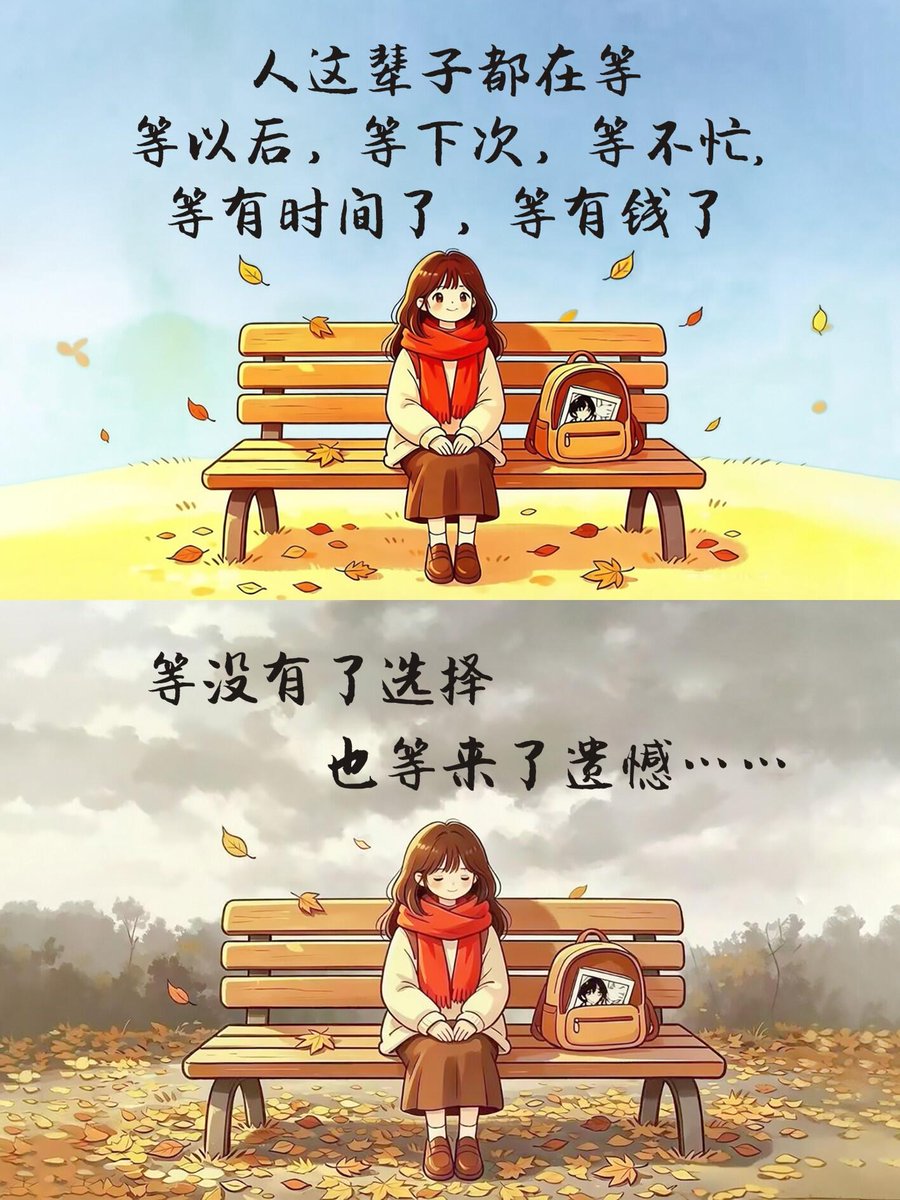 Flameticed's tweet photo. 别等余生只剩遗憾
人这辈子都在等
等以后，等下次，等不忙,
等有时间了，等有钱了
等没有了选择
也等来了遗憾……
人生没有来日方长
别让等待辜负时光 https://t.co/IY026fwegb