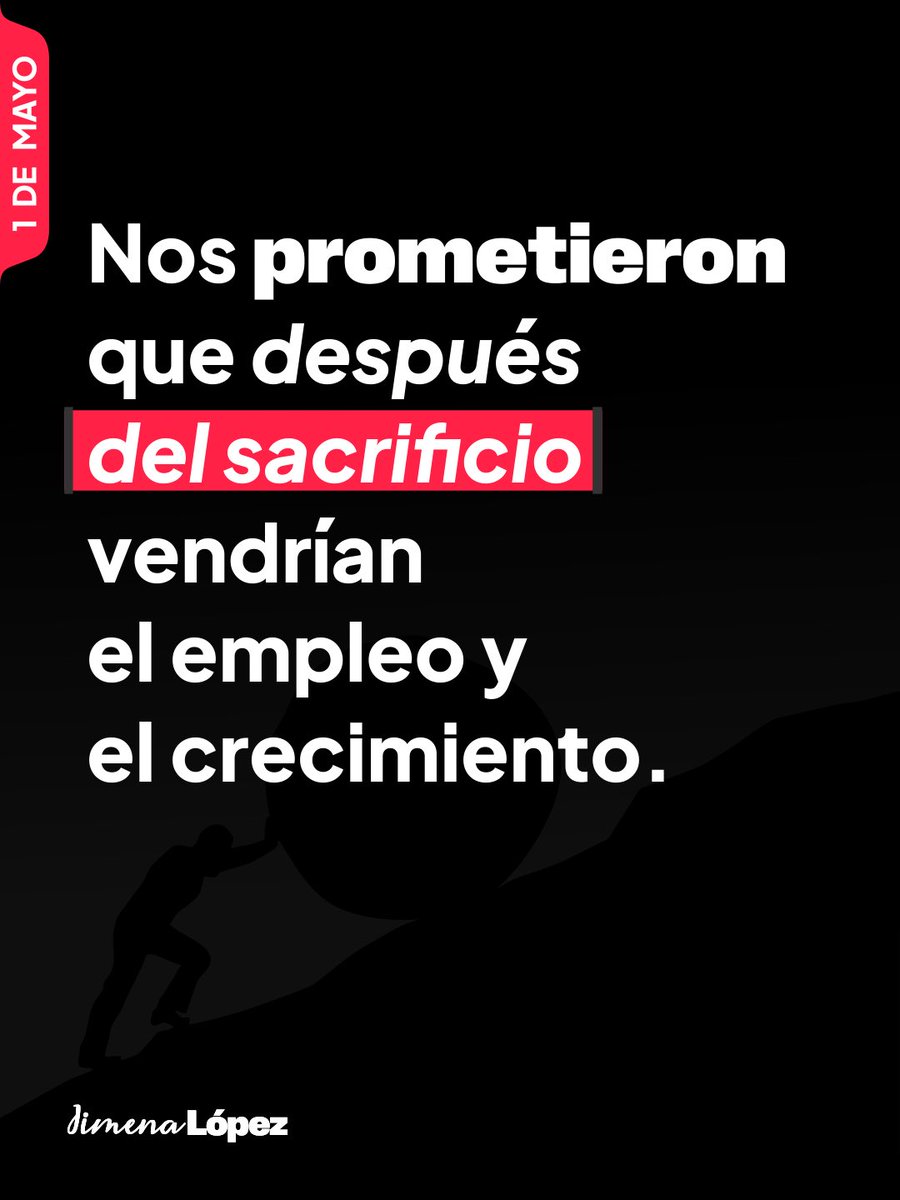 MaJimenaLopezOk's tweet photo. El trabajo siempre fue una forma de ordenar la vida.

De proyectar.
De sostener.
De crecer.

Hoy, para muchas personas, el trabajo dejó de ser una garantía.

Cada vez más argentinos tienen más de un empleo, trabajan más horas y aun así viven con incertidumbre.

No es un problema de esfuerzo.
Es un problema de estructura.

En este contexto, el Día del Trabajador no es solo una conmemoración.

Es una pregunta que nos tenemos que hacer en serio: ¿qué significa trabajar hoy en Argentina?

Fuente de datos: EPH, Indec.