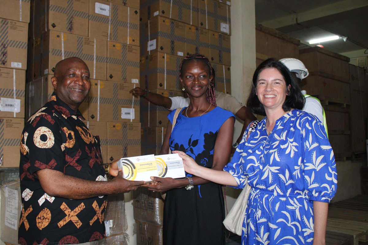 UKinSierraLeone's tweet photo. As part of ongoing efforts to strengthening safe blood services in Sierra Leone, the British High Commission, through its Saving Lives Programme is supporting safer transfusions by improving access to essential blood screening commodities.

Working in partnership with the Ministry of Health, the National Medical Supplies Agency (NMSA) and @Concern , the supplies have been officially handed over and delivered to NMSA, helping to protect patients and save lives nationwide.

#UKinSierraLeone #SavingLives