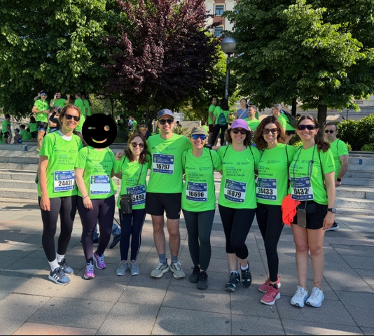 Fortrea's tweet photo. So proud of our #Madrid colleagues who came together to participate in a benefit race against cancer. Thank you to everyone who participated, supported, and cheered us on. We’re helping move forward the fight against cancer.

#MakingADifference #RaceAgainstCancer #GoodNewsFriday https://t.co/phSpN1z6gK