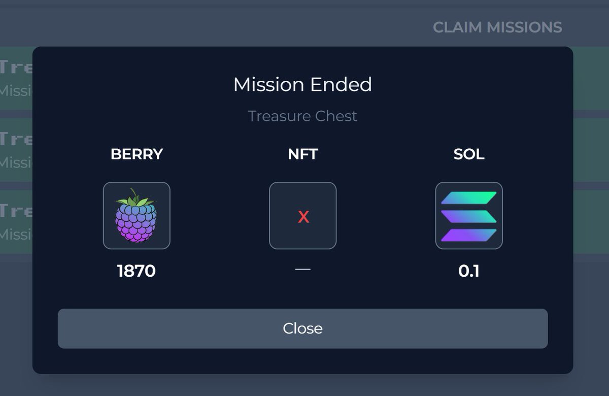 mmguru_pro's tweet image. 🔥I've just found a superior chest from a mission on @solanabeargang

1870 $BERRY
0.1 SOL

Fast and feeless Missions, free customizable onchain Dens, weekly Freebies to holders, PVP events and more! #solana #nft #solanabeargang
