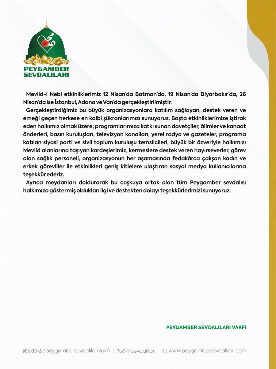 Peygamber Sevdalıları Marmara tweet media