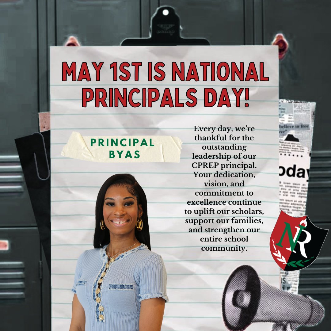cprepnewro's tweet photo. Wishing a Happy National Principals Day to Principal Byas. Thank you for leading with purpose, passion, and a deep commitment to excellence. Your impact is felt across every corner of our school community. We are so lucky to have you! #WeAreCapitalPrep https://t.co/EtKa3oJOfC