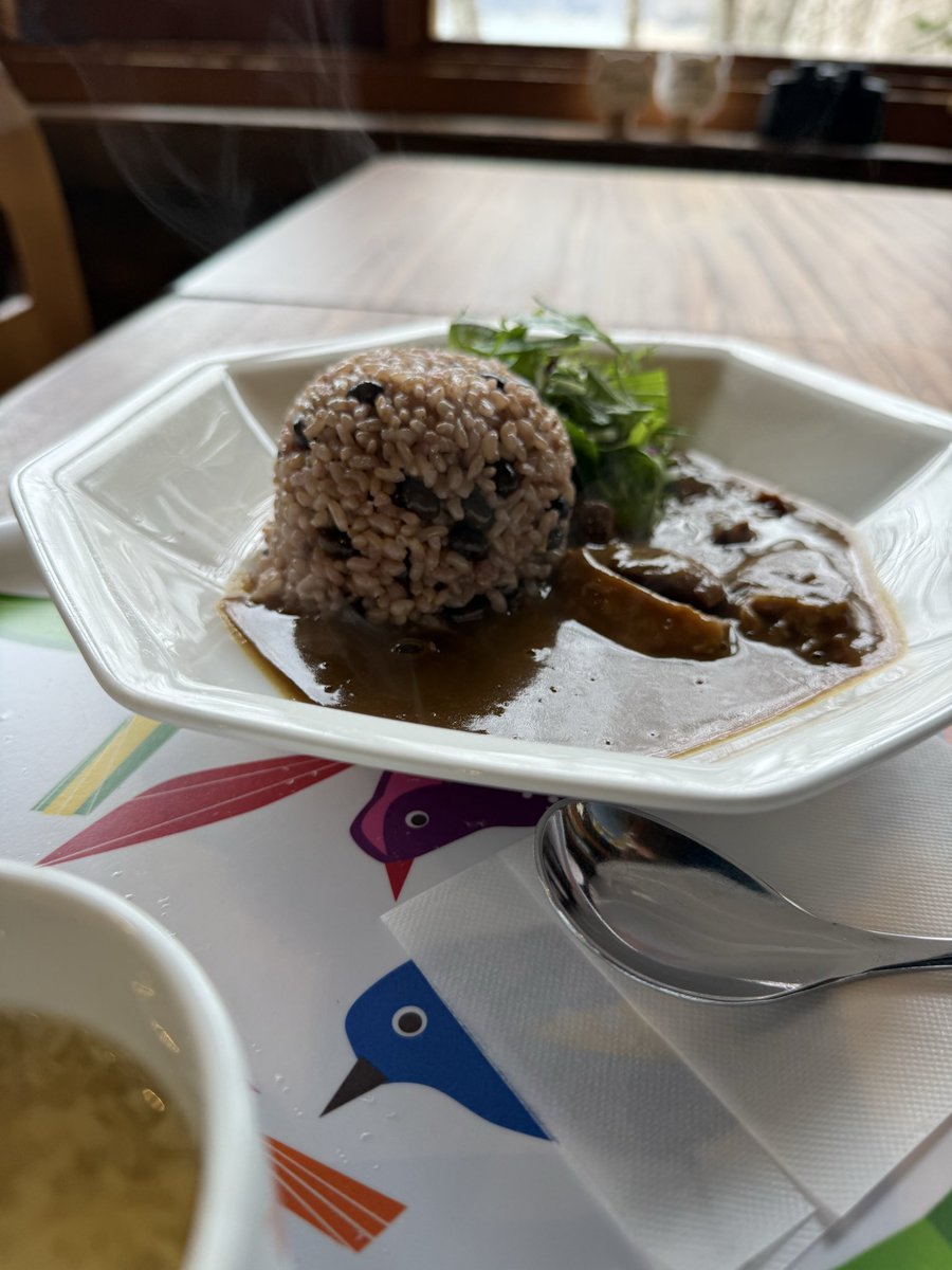 UmJlnsagaride's tweet photo. 本日もお昼はヒグマ珈琲さん！
今日は特製エゾシカカレー🍛
ヒグマカレーとは味わいもタイプも違っていて、このカレーも美味しい😋
こちらも数量限定なのでお早めに☺️
#ヒグマ珈琲 #エゾシカカレー #wildfoods #ぬかびら源泉郷 #上士幌町 https://t.co/zbbrTXDA4s